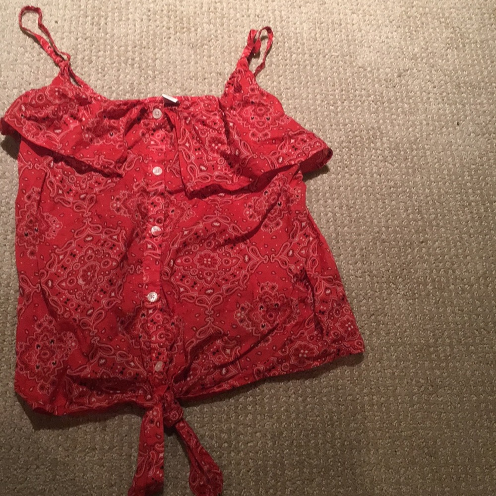 Red old navy bandanna tank top